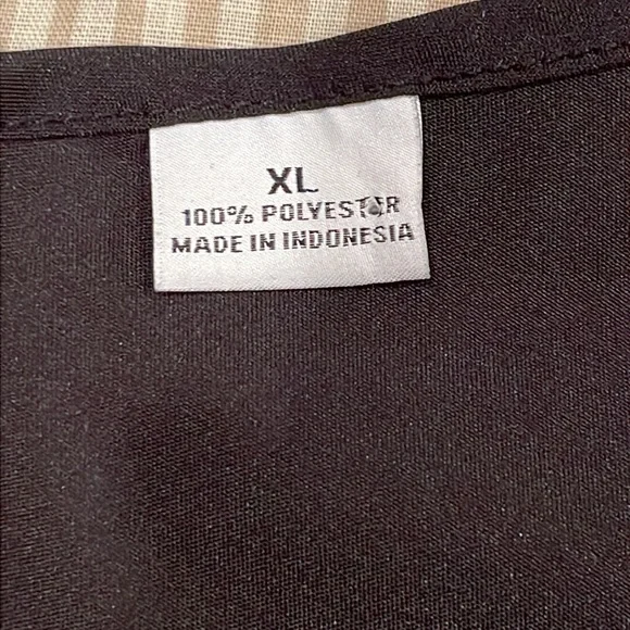 Liz, Clayborne, top, back zipper, black lace with camisole, cotton blend, XL - Picture 8 of 8